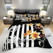 تصویر ست روتختی سه بعدی دو نفره 6 تکه کد 00299 3D bedding set for two, code 00299