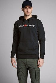 تصویر هودی مردانه سیاه برند jack jones 12192165 ا Jack&jones Jjecorp Old Logo Erkek Sweatshirt Jack&jones Jjecorp Old Logo Erkek Sweatshirt