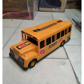 تصویر لوازم سیسمونی و اسباب بازی ماشین اتوبوس مدرسه school bus سایز بزرگ 40 در 10 