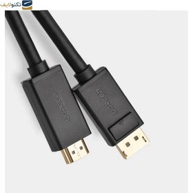 تصویر کابل تبدیل Display Port به HDMI یوگرین مدل DP101 10238 طول 1 متر UGREEN DP101 10238 DisplayPort Male to HDMI Male Cable 1m