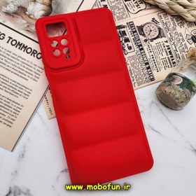 تصویر قاب گوشی Redmi Note 11 Pro 4G Global - Redmi Note 11 Pro 5G Global - Redmi Note 11E Pro 5G شیائومی سیلیکون ژله ای پافر PC زیر بسته محافظ لنز دار قرمز کد 484 