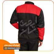 تصویر لباس کار تیک مک با کیفیت درجه یک قرمز مشکی 