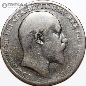 تصویر سکه 1 پنی انگلیس 1904 (ادوارد هفتم) 