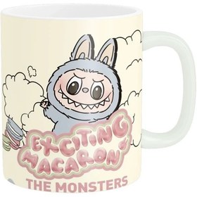 تصویر ماگ سرامیکی طرح عروسک لبوبو کیوت فانتزی کد61 