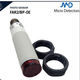 تصویر سنسور نوری دیفیوژ برند micro detector مدل FAR2-BP -0E مشخصات pnp. no. 100mm. 24VDC 