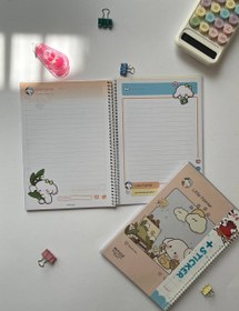 تصویر دفتر حاشیه دار مجلد 60 برگ استیکردار سری profile - لوتسو 