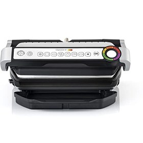 تصویر کباب پز بهداشتی هوشمند Tefal OptiGrill+ GC713D40، 6 تنظیم خودکار، فولاد ضد زنگ، 2000 وات، 4-6 قسمت، 14.57 x 14.17 x 6.5 سانتی متر - ارسال 20 روز کاری 