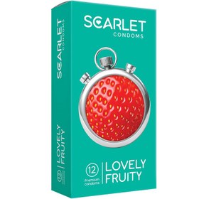 تصویر کاندوم اسکارلت مدل LOVELY FRUITY بسته ۱۲ عددی SCARLET