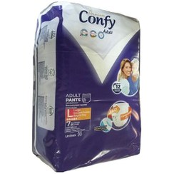 تصویر پوشینه شورتی بزرگسال کانفی سایز بزرگ بسته 7 عددی confy adult pants 7psc