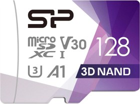 تصویر کارت حافظه MicroSDXC سیلیکون پاور مدل Superior Pro کلاس 10 استاندارد UHS-I U3 V30 A1 سرعت 100 مگابایت بر ثانیه ظرفیت 128 گیگابایت SiliconPower MicroSDXC Superior Pro Class 10 UHS-I U3 V30 A1 Speed 100MB/s 128GB Memory Card