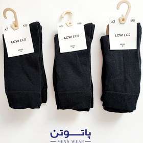 تصویر جوراب مشکی ساده ال سی وایکیکی - LCW eco black 