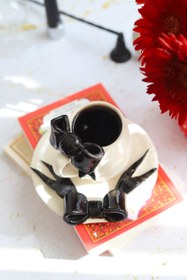 تصویر ست پاپیون مشکی ساده 