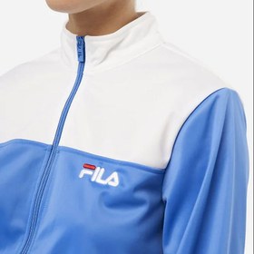 تصویر سویشرت ورزشی زنانه فیلا Fila Sport Mckenna Track Sweatshirt آبی کاربنی سفید 