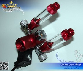 تصویر مانومتر و رگلاتور co2 مدل دو خروجی ST-02-1 پرفشنال Professional Aquarium Co2