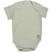 تصویر بادی نوزادی آستین کوتاه سبز زیتونی نیل کوک Nilkouk مدل MBS3-3 