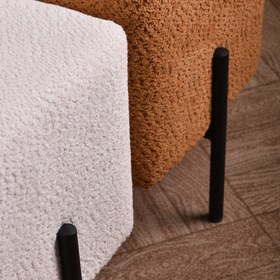 تصویر پاف مربع با پارچه تدی 