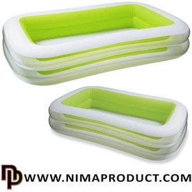 تصویر استخر بادی اینتکس مدل شفاف مستطیل 56483 Intex 56483 Inflatable Pool