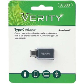 تصویر OTG تبدیل USB به تایپ سی وریتی مدل A303 Verity 