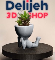 تصویر گلدان فیگور نشسته مینیمال 