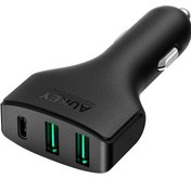 تصویر شارژر فندکی آکی مدل Aukey CC-Y3 با توان 49.5 وات و خروجی PD، USB 