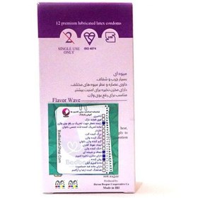 تصویر کاندوم میوه ای ایکس دریم مدل flavour wave بسته 12 عددی Xdream Condom Flavour Wave 12pcs