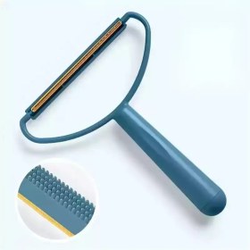 تصویر پرزگیر دسته دار پلاستیکی دو حالته جمع کننده ی مو فرش و موکت و لباس زخیم Reusable Lint Cleaner