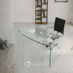 تصویر میز مدیریت مدرن شیشه ای مدل GKM135 