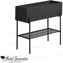 تصویر فلاور باکس گل فلزی پایه دار 