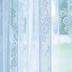 تصویر پرده سفید طرح دار ایکیا سایز ۱۴۵ در ۳۰۰ سانتیمتر 