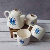 تصویر ست چایخوری طرح پرنده 