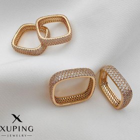 تصویر رینگ فول‌نگین مربعی ژوپینگ 