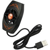 تصویر فن خنک کننده گوشی مدل F18 با سیستم گیره‌ای و چند حالته قابل تنظیم 