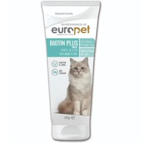 تصویر خمیر پوست و مو گربه (biotin plus) یوروپت وزن 100 گرم Europet Biotin Plus For Cat