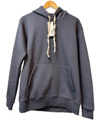 تصویر هودی بیسیک طوسی دودی قواره باکسی ضخیم - 3XL 