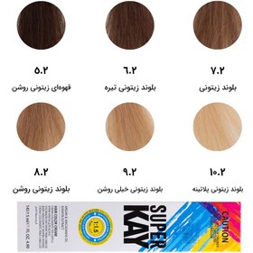 تصویر رنگ موی سوپرکی بلوند زیتونی تیره 6/2 - SuperKAY Dark Mett Blonde حجم 145 میل 