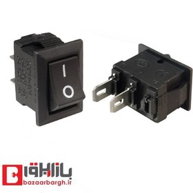 تصویر کلید راکر 2 پایه مشکی کوچک 