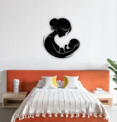 تصویر دکوراتیو جنس پلکس طرح مادر و کودک 