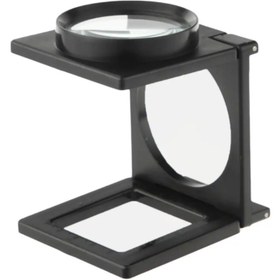 تصویر ذره بین تاشو پایه دار 5X قطر 50 میلی متر (Foding Magnifier) 