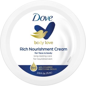 تصویر کرم آبرسان صورت و بدن Dove مدل rich nourishment Dove Body Love Rich Nourishment Cream