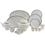 تصویر سرویس چینی زرین 12 نفره کامل النور (103 پارچه) Zarin Iran Neoclassic Elnor 103 Pieces FDC Dinnerware Set