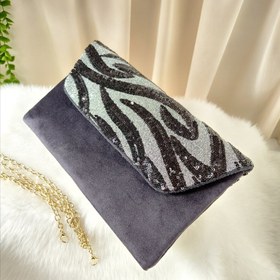 تصویر کیف زنانه دستی مخملی 