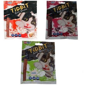 تصویر تشویقی‌ مدادی گربه تیدبیت ( 11 طعم مختلف ) TIDBIT soft sticks 65gr