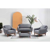 تصویر نیم ست مبل اداری بامو مدل F70 