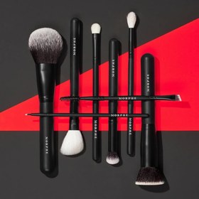 تصویر ست براش 8 عددی گت تینگز استارتد مورفی بهمراه کیف چرم Morphe Get Things Started 8‑Piece Brush Collection (Face & Eye Brushes)