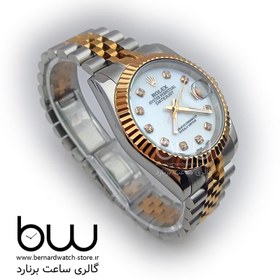 تصویر ساعت مچی رولکس، ساعت رولکس Rolex دیت جاست - دورنگ سفید / زنانه کوچک Rolex