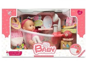 تصویر عروسک طرح نوزاد به همراه وان و دوش حمام مدل 1-7130 