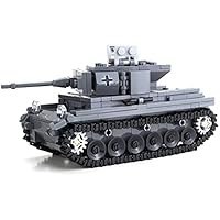 تصویر مجموعه سفارشی تانک تانک آلمانی WW2 کلکسیونی Battle Brick Battle Brick Collectible German WW2 Panzer Tank Custom Set