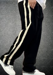 تصویر شلوار اسلش مردانه ویسکوز ۲ خط پنبه کرمی سایز L 