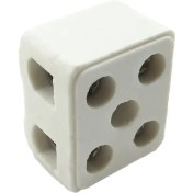 تصویر ترمینال سرامیکی 2 خانه 6 آمپر 