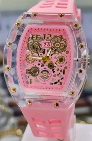 تصویر ساعت مچی ریچارد میل بند صورتی | Richard Mille wristwatch with pink strap 